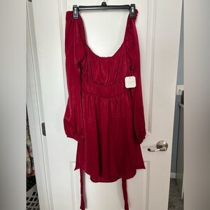 Altar'd State Red Backless Dress